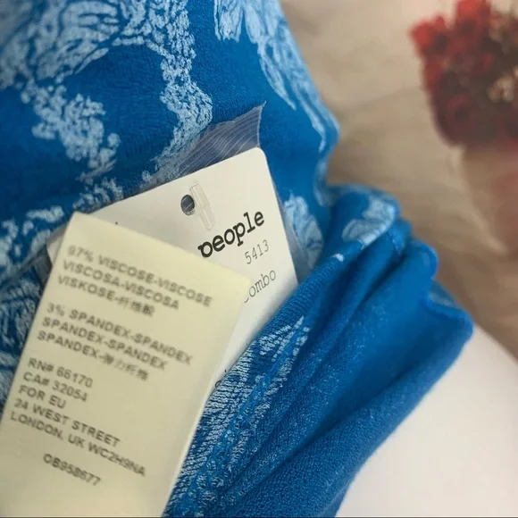 NEW Free People Vanessa Top In Blue - Picture 9 of 11